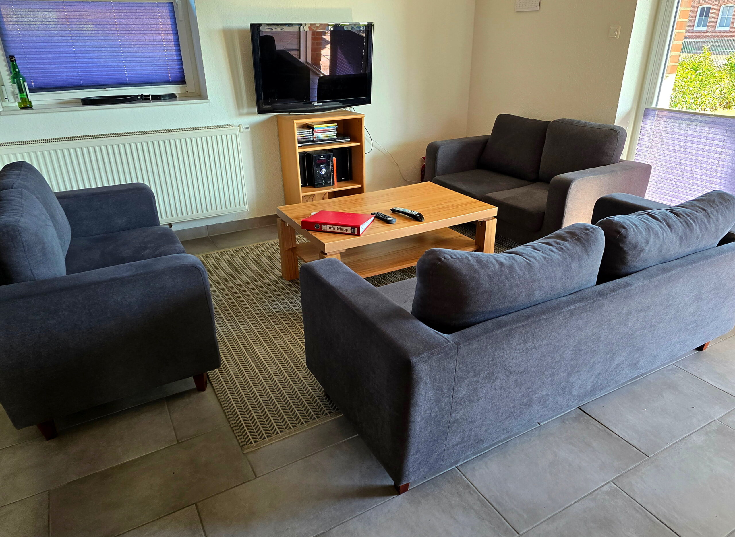 Wohnzimmer des Ferienhaus Krabbe